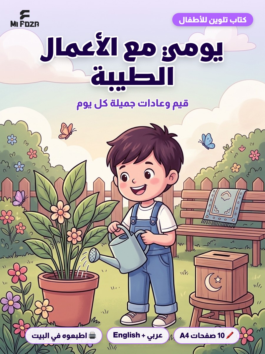 غلاف كتاب تلوين يومي مع الأعمال الطيبة من ميفوزا
